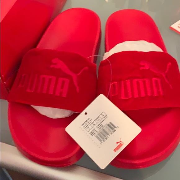 velvet puma slides